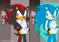 e-vay:  So last night I had this dream that I was playing this (totally awesome!) new Sonic game and throughout the levels there would be different characters that were hidden and you could receive objectives from them. I was playing as Shadow, and Shadow