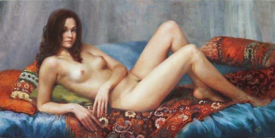 artbeautypaintings:  Silk - H. Momo Zhou 