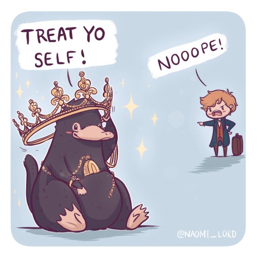 noonelikesaquaman: Sums up the Niffler Newt relationship rather well I believe haha because I haven&