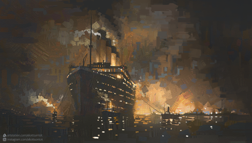 “Titanic at night” from Eliott Sontot.