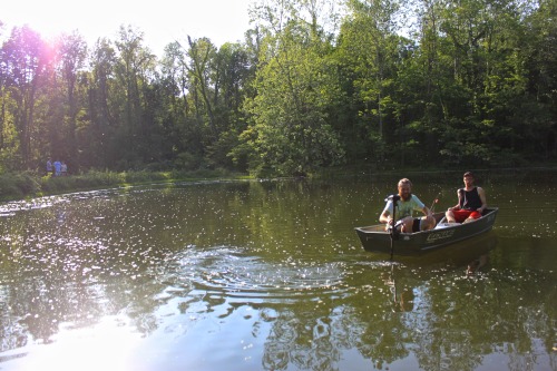 Cottonwood seeds and fishing.