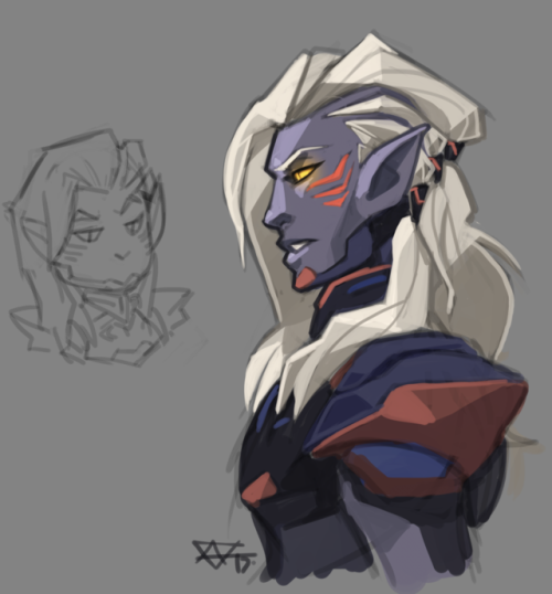 triangle-art-jw:Everyone ALSO seems to be designing their own Prince Lotor so I did my own scribble.