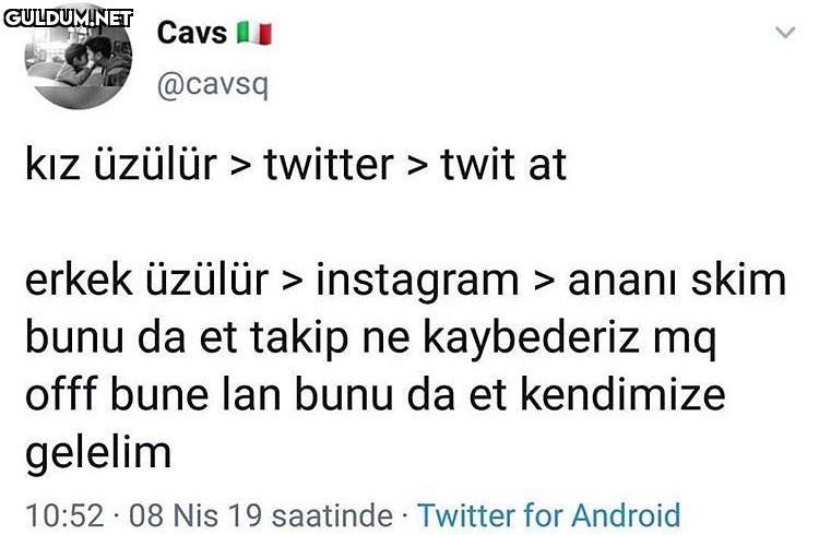 Cavs II @cavsq kız üzülür...