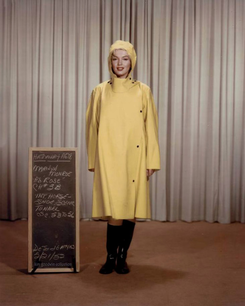 Marilyn Monroe in a costume test for Niagara, 1952.