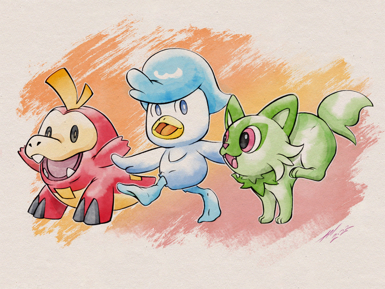 OC] I just love to emulate Ken Sugimori water color style. WhT do u guys  think of this style? : r/pokemon