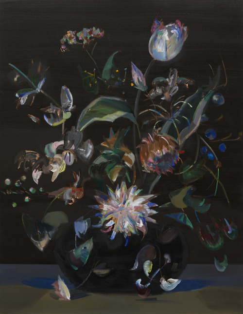 Mairead O'hEocha (Irish, b. 1962, Dublin, Ireland) - Bouquet with Chrysanthemum after Rachel Ruysch,