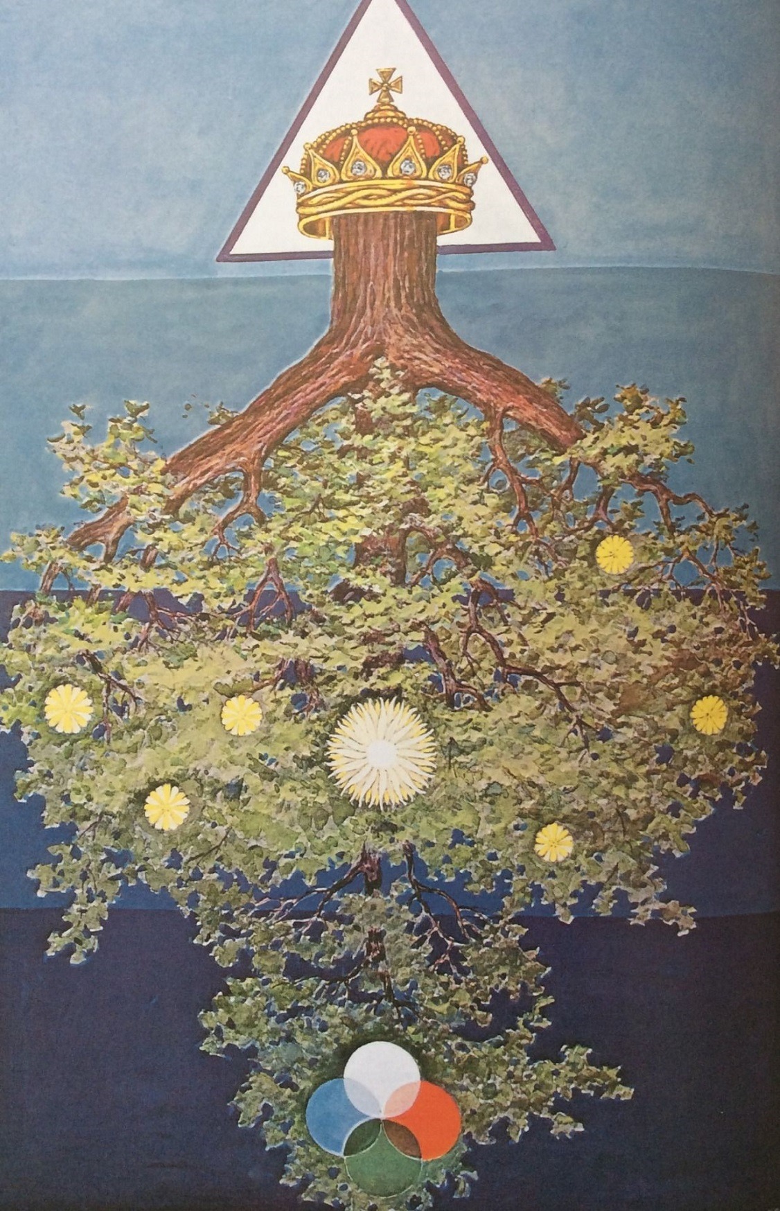 John Augustus Knapp - Tree of Life (The Tree of the Sephiroth from the Kabbalah) [lithograph,1928]