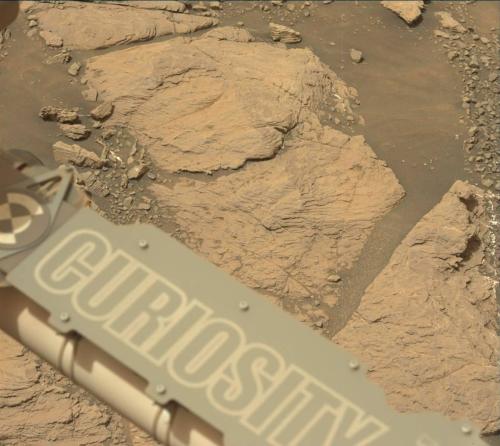 Curiosity Drives Over a New Kind of Terrain : The Curiosity Mars Rover took this image with its Mast