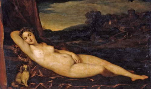 Sleeping Venus.Tiziano Vecellio (Titian) 