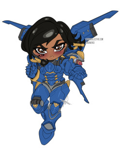 vanvanred: Pharah’s turn! For more chibi