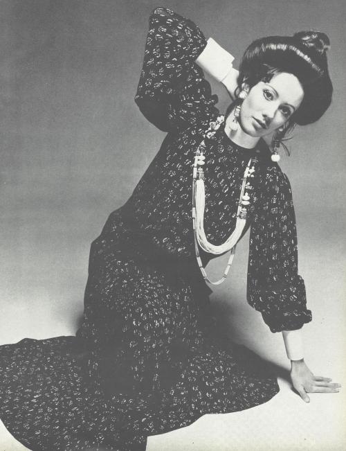 Bert Stern - Moyra Swan Wearing a Dior Dress (Vogue 1969)