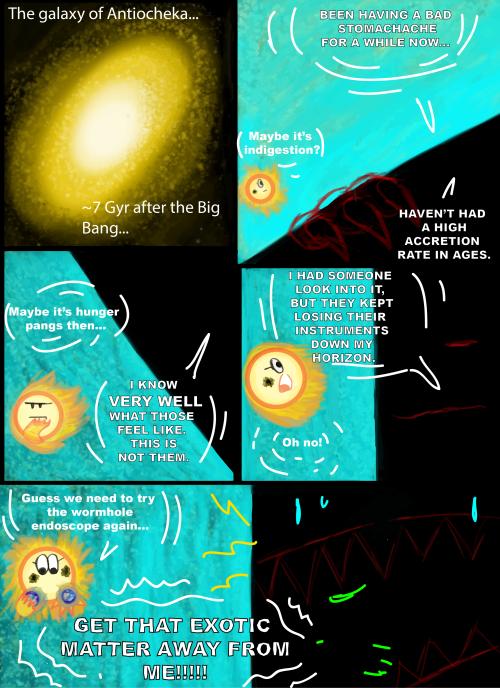 EVEN THE BLACK HOLES ARE GETTING SICK NOWI cannot settle on a format for my comics, and I keep exper