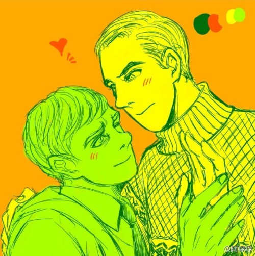 Color palette request on twitter these days PaultrickSherlockJohnlockHermann/Newton KhanGuillamMoomi