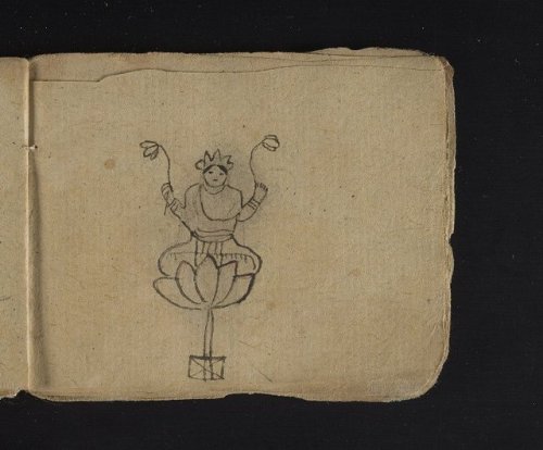 Ms. Coll. 390 Item 2676 is an Indic picture book, containing drawings and miniature paintings of bir