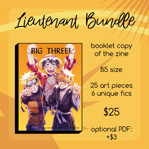 sjbigthreezine: Pre-orders for the Big Three! Zine are officially open! This zine focuses on the Sho