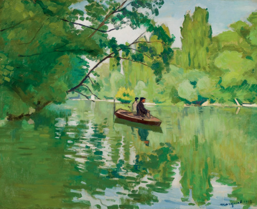 lefildelhorizon: ALBERT MARQUET, La Varenne, bords de Marne, pêcheurs en barque, 1913