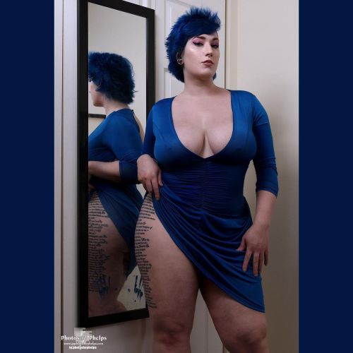 XXX Blue dress.. on a Tuesday with @twystedangelmodeling photo