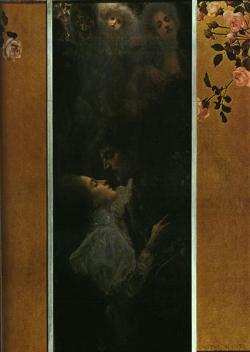 gustavklimt-art:   Love (1895)     Gustav Klimt   
