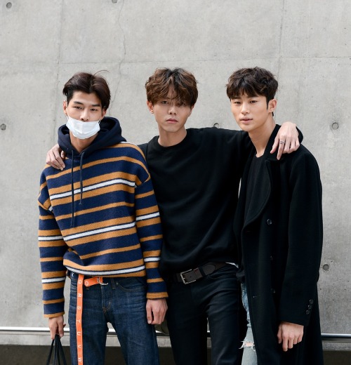 koreanmodel:    Street style: Bang Tae Eun, Joo Woo Jae, Byun Woo Seok at Seoul Fashion Week Spring 2016 shot by Lee Young Mo      