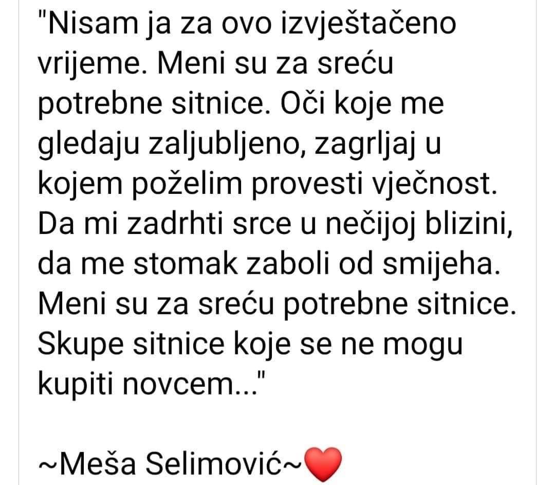 Meša selimović citati ljubavni
