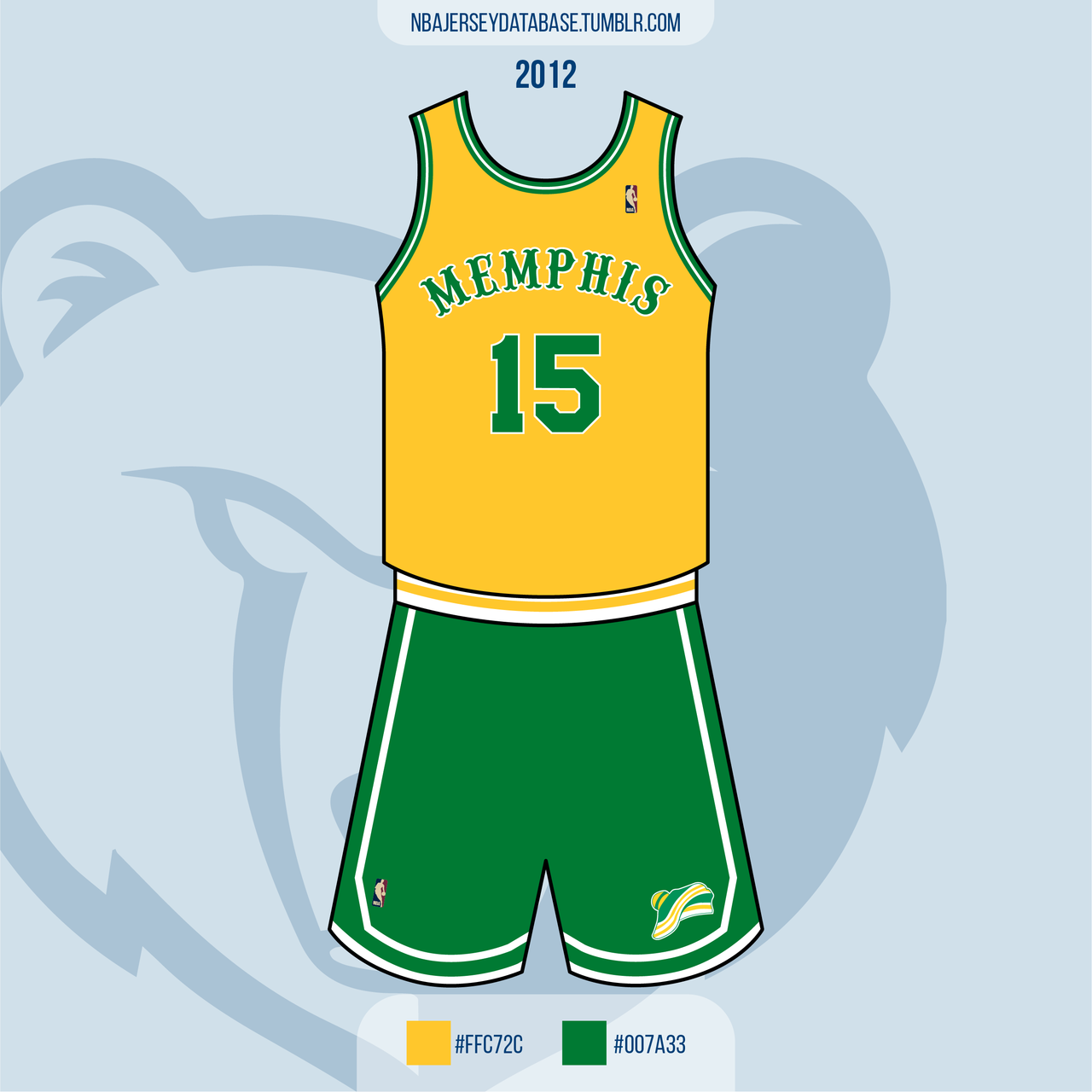 NBA Jersey Database, Memphis Grizzlies Alternate Jersey 2010-2014