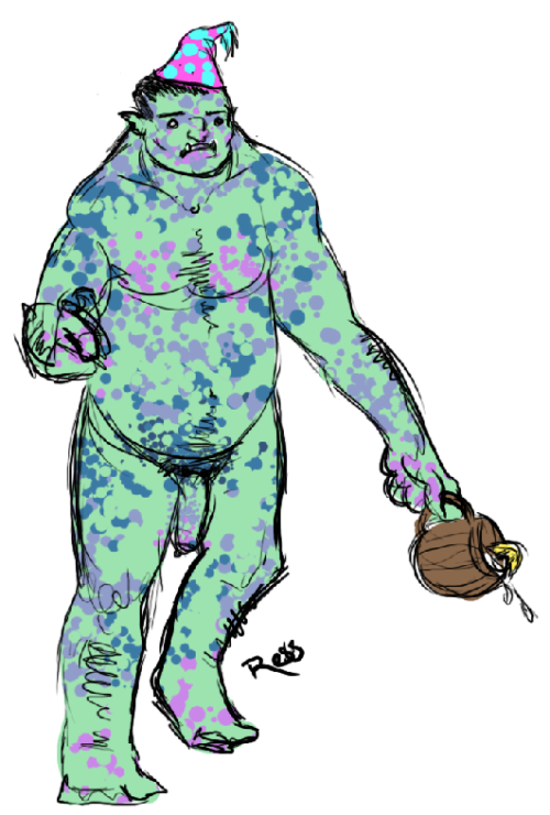 I doodled pastel orc.That orc I just looted from DA is more or less pastel colored. Imagine the whol