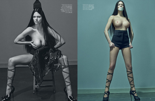 pleasebboy:BoobsLove No.13 SS 2015Photographer: Steven KleinStylist: Panos YiapanisModels: Kendall Jenner  yes////