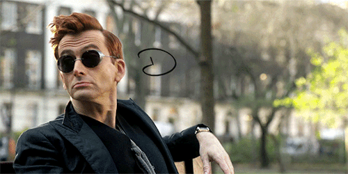 spacelnvader: Good Omens Characters and the signatures of their actors: Crowley and Aziraphale