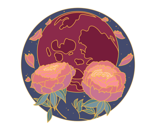 Peony Moon, 2018. So I redid this piece because I’m too much of a perfectionist, but I’m