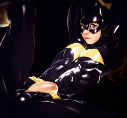 darkdoxy:  Some jackass suggested I do this. Trying something darker then usual hopefully it doesn’t look terrible on high gamma monitors. Rule63 batgirl 