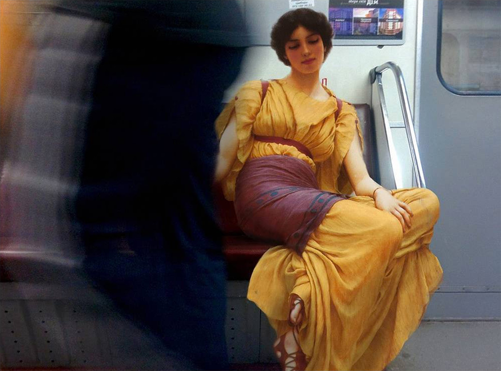 itscolossal:New Classical Paintings Reimagined as Part of Modern-Day Italian Life