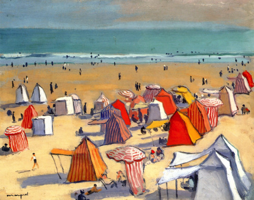 The Sandy Beach at Olonne by Albert Marquet, 1938