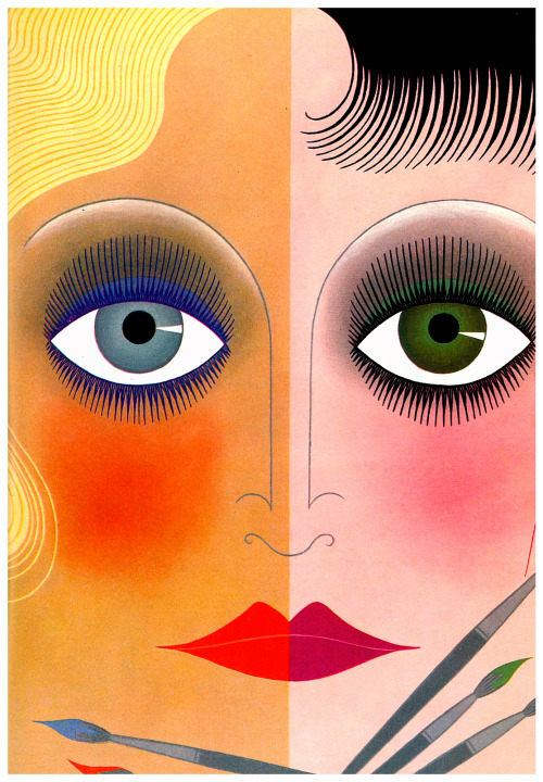 robertocustodioart - The Janus Face by Erté 1968