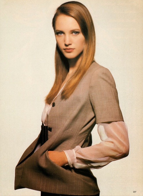Cecilia Chancellor ph. Kim Knott for UK Vogue April ‘88