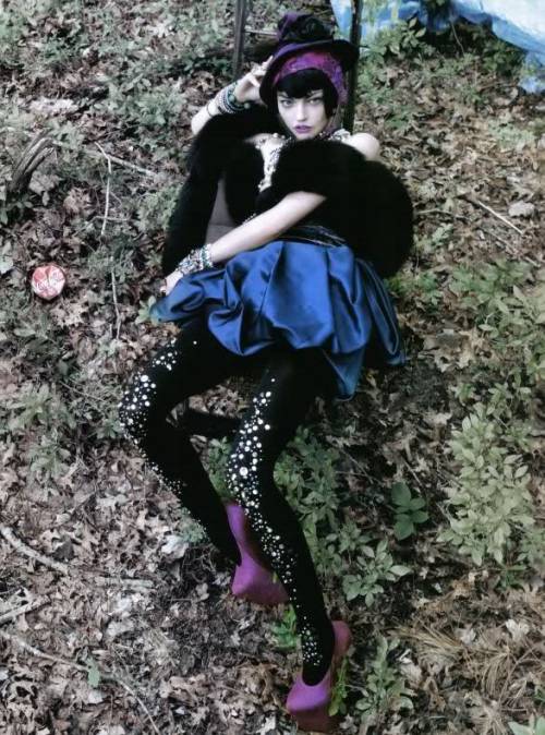 Sasha Pivovarova in “It’s a Matter of Glam” Vogue Italia by Craig McDean, October 