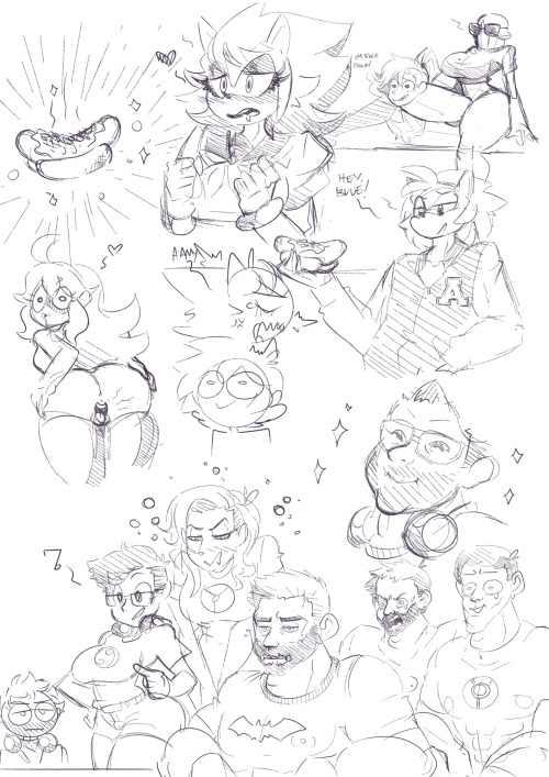 bunch of doodles i did during my stream :)