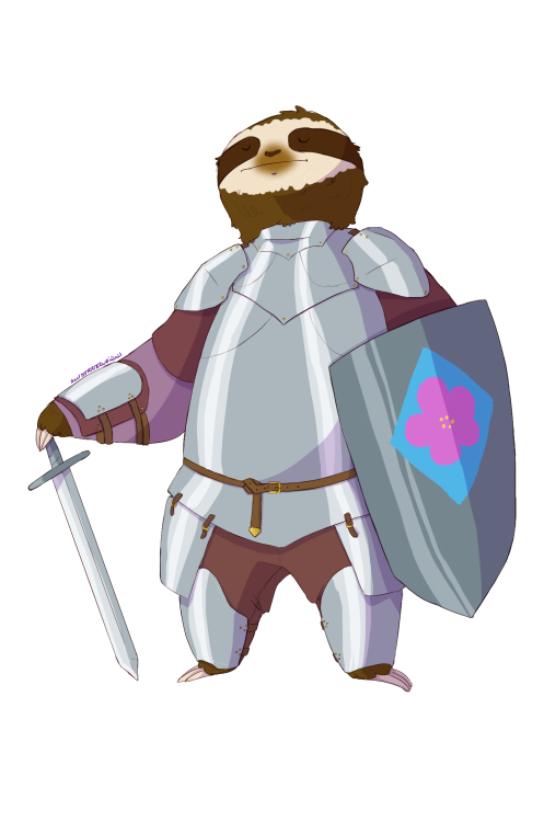 Paladin Sloth - Spells and SlothsNumber 6, the Paladin! Of course the Paladin is an adherent of Slot