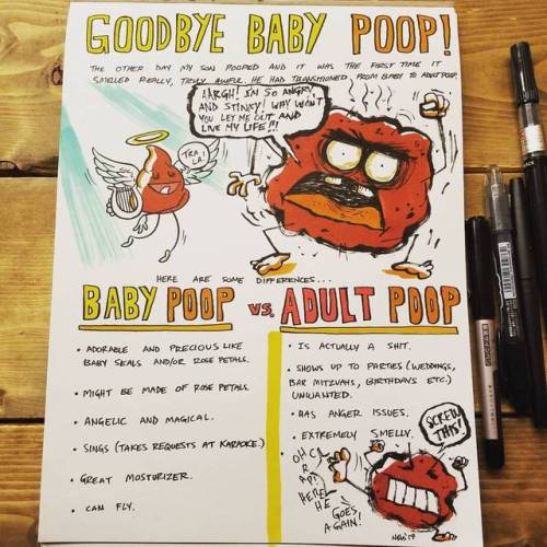 Goodbye Baby Poop! #daddio #daddiocomic #webcomic #comics #dads #daddy #dadsandsons #fatherhood #pap