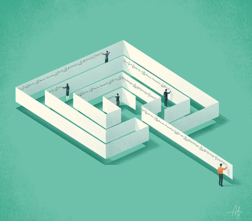 Editorial illustration for the New Scientist @newscientist based on the article titled: The baffling