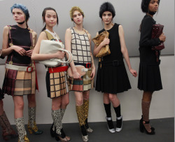 runwayward:  Backstage at Prada 