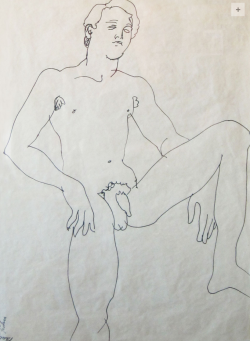 loverofbeauty:  Paul Thek:  Seated Nude