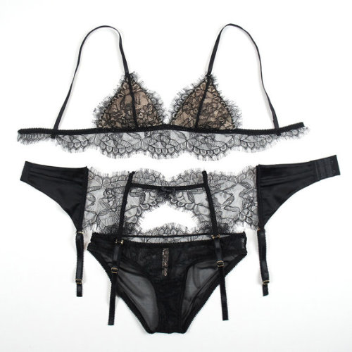 placedeladentelle:Adelphi Bralette (28-36 AA-C / Custom Sizing) + Garter Belt (S-L) + Allegra Panty 