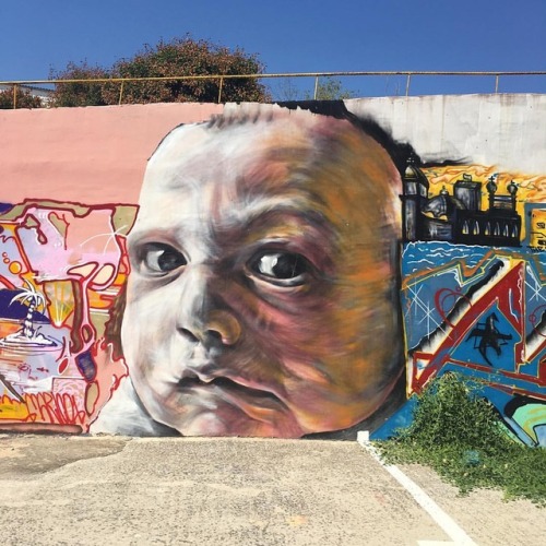 dimiprotos:#street #streetart #urbanart #graffiti #streetartthessaloniki #mural #babyface #portrait 