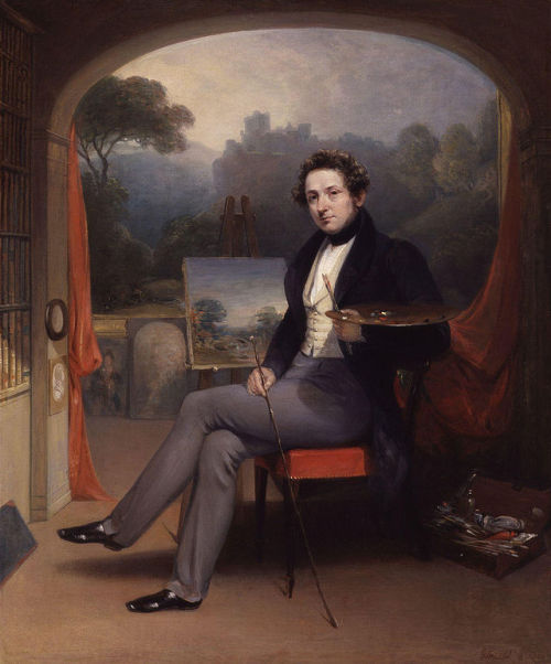 history-of-fashion:1831 George Arnald - Self-portrait(National Portrait Gallery, London)