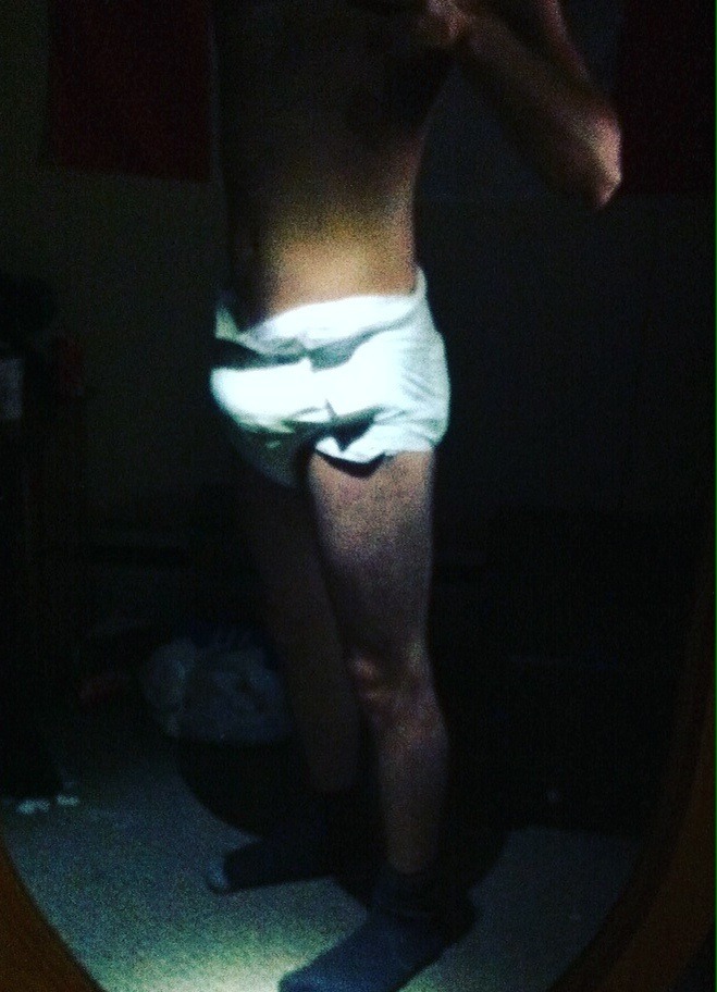 omg-diaperedwomen:  daddyjesseblog:  pics of my wearing depends diapers   follow