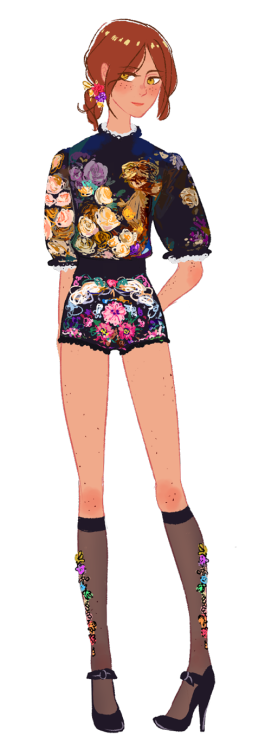 alukaforyou:*:･ﾟ✧✽  ✿  ❁ s p r i n g   t i m e ❃  ❋  ❀ *:･ﾟ✧  flowery snk ladies in Dolce & Gabb
