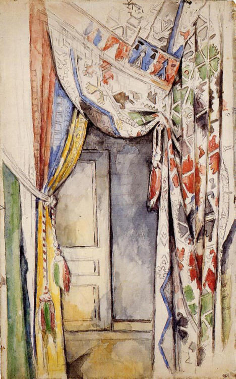 spoutziki-art:Paul Cezanne, Curtains, 1885