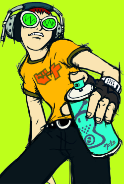 thevideogameartarchive:  Artwork of Beat from ‘Jet Set Radio’ on the Sega Dreamcast.