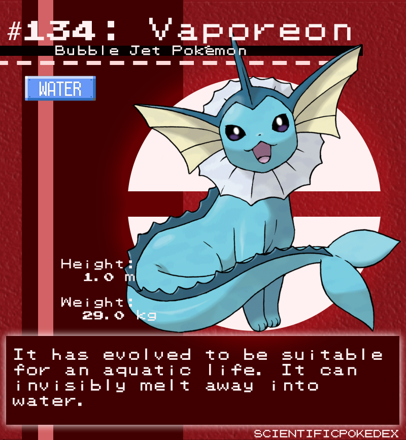 Vaporeon  Pokédex