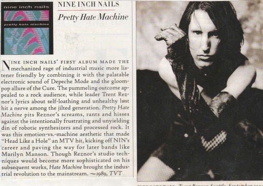 entertainmentvalentinalove: Pretty Hate Machine NINE INCH NAILS  Rolling Stone 